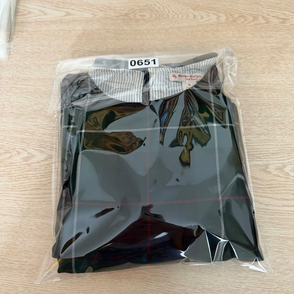 Brooks Brothers Womens Tartan Plaid Wool Sheath Dress Twee Acadamia Green Size 6 - Picture 13 of 13